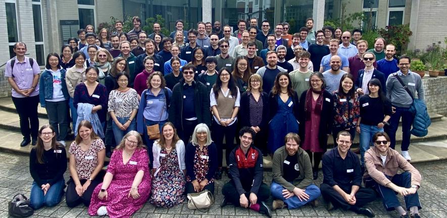 Photo of all staff and students at BSU - stood in front of building at Away Day in June 2024