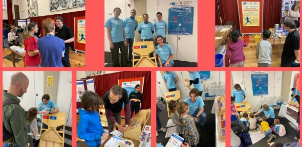 Photo collage of BSU taking part in science outrearch events Photo collage of BSU taking part in science outrearch events with people and activities